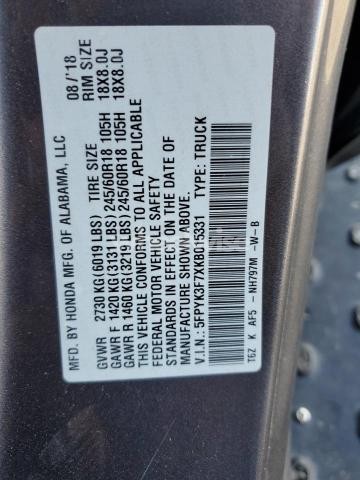 Photo 4 of 2019 HONDA RIDGELINE RTL (VIN 5FPYK3F7XKB015331)