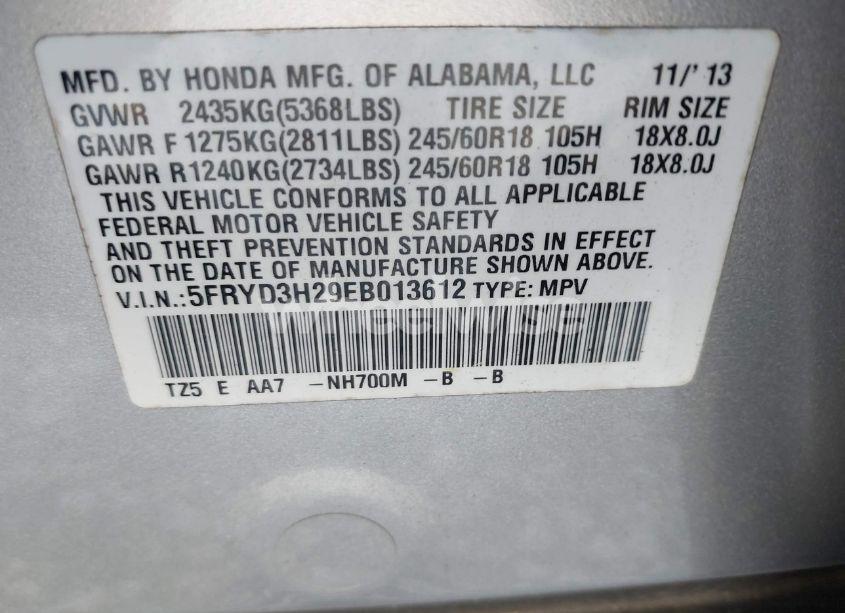 Photo 9 of 2014 Acura Mdx (VIN 5FRYD3H29EB013612)