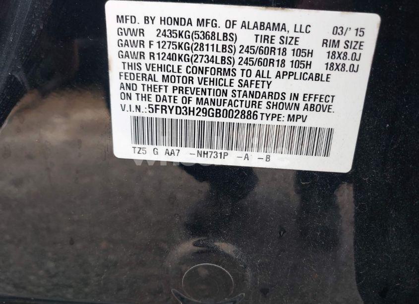 Photo 9 of 2016 Acura Mdx ACURAWATCH PLUS PACKAGE (VIN 5FRYD3H29GB002886)