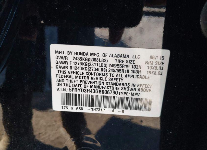 Photo 9 of 2016 Acura Mdx TECHNOLOGY ACURAWATCH PLUS PACKAGES/TECHNOLOGY PACKAGE (VIN 5FRYD3H43GB006790)