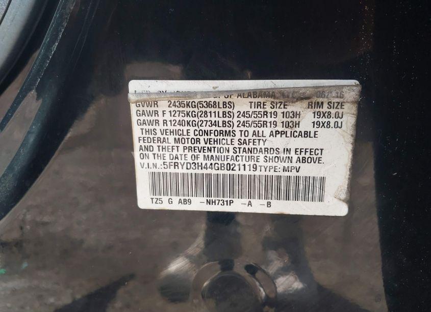 Photo 9 of 2016 Acura Mdx TECHNOLOGY ACURAWATCH PLUS PACKAGES/TECHNOLOGY PACKAGE (VIN 5FRYD3H44GB021119)