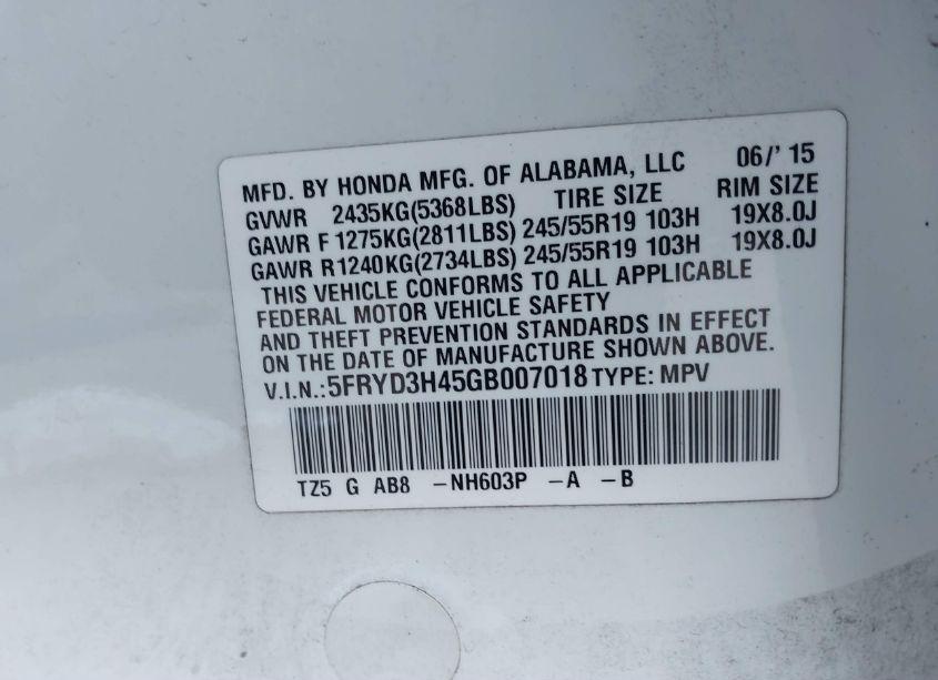 Photo 9 of 2016 Acura Mdx TECHNOLOGY ACURAWATCH PLUS PACKAGES/TECHNOLOGY PACKAGE (VIN 5FRYD3H45GB007018)