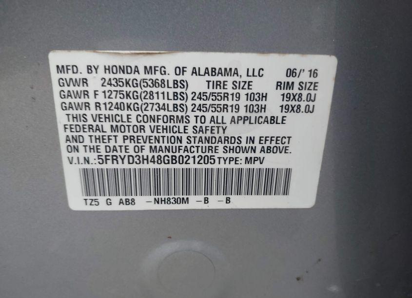 Photo 9 of 2016 Acura Mdx TECHNOLOGY ACURAWATCH PLUS PACKAGES/TECHNOLOGY PACKAGE (VIN 5FRYD3H48GB021205)