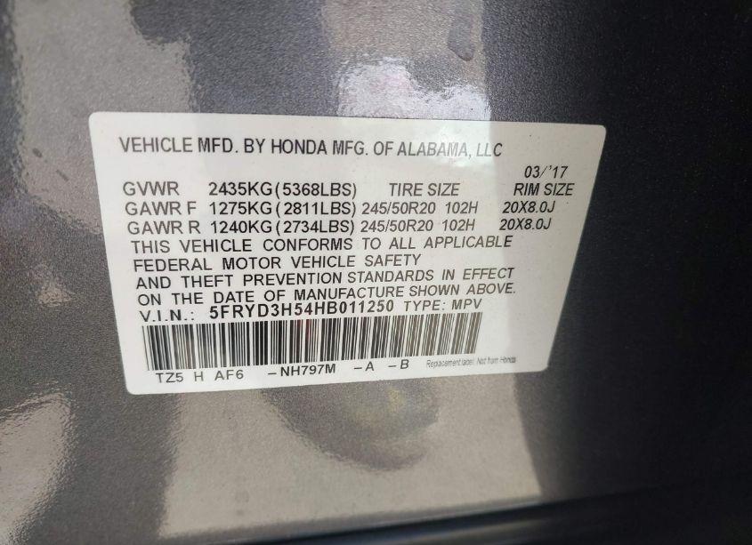 Photo 9 of 2017 Acura Mdx TECHNOLOGY PACKAGE (VIN 5FRYD3H54HB011250)