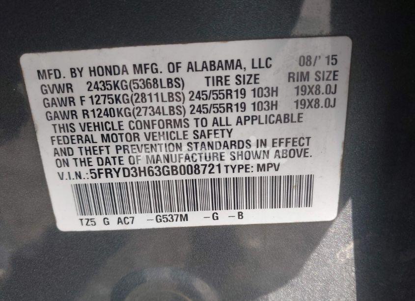Photo 9 of 2016 Acura Mdx TECHNOLOGY ENTERTAINMENT PACKAGES/TECHNOLOGY, ENTERTAINMENT ACURAWATCH PLUS PACKAGES (VIN 5FRYD3H63GB008721)