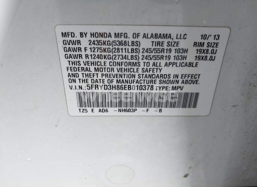 Photo 9 of 2014 Acura Mdx ADVANCE PKG W/ENTERTAINMENT PKG (VIN 5FRYD3H86EB010378)