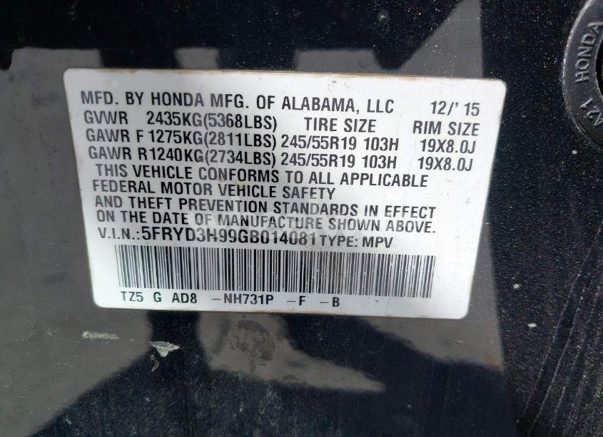 Photo 9 of 2016 Acura Mdx ADVANCE ENTERTAINMENT PACKAGES/ADVANCE PACKAGE (VIN 5FRYD3H99GB014081)