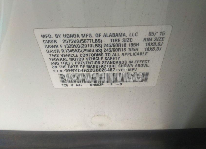 Photo 9 of 2016 Acura Mdx 3.5L (A9)/W/ACURAWATCH PLUS (VIN 5FRYD4H22GB026467)