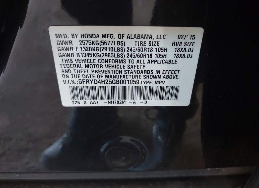 Photo 9 of 2016 Acura Mdx ACURAWATCH PLUS PACKAGE (VIN 5FRYD4H25GB001059)