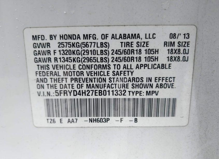 Photo 9 of 2014 Acura Mdx (VIN 5FRYD4H27EB011332)