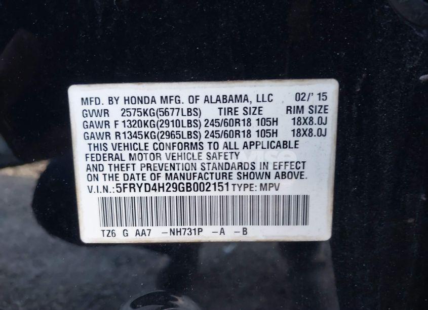 Photo 9 of 2016 Acura Mdx 3.5L (A9)/W/ACURAWATCH PLUS (VIN 5FRYD4H29GB002151)