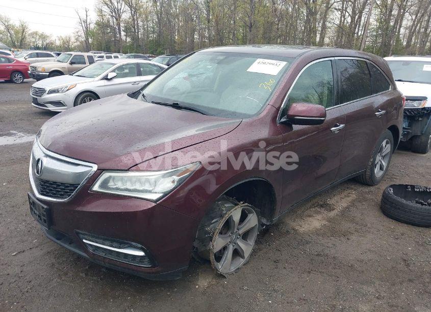 Photo 2 of 2016 Acura Mdx ACURAWATCH PLUS PACKAGE (VIN 5FRYD4H2XGB037376)