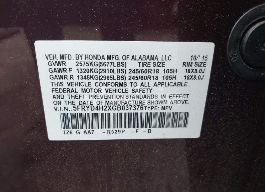 Photo 9 of 2016 Acura Mdx ACURAWATCH PLUS PACKAGE (VIN 5FRYD4H2XGB037376)