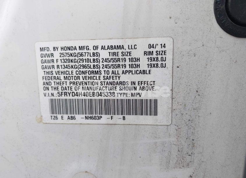 Photo 9 of 2014 Acura Mdx TECH PKG (VIN 5FRYD4H40EB045338)