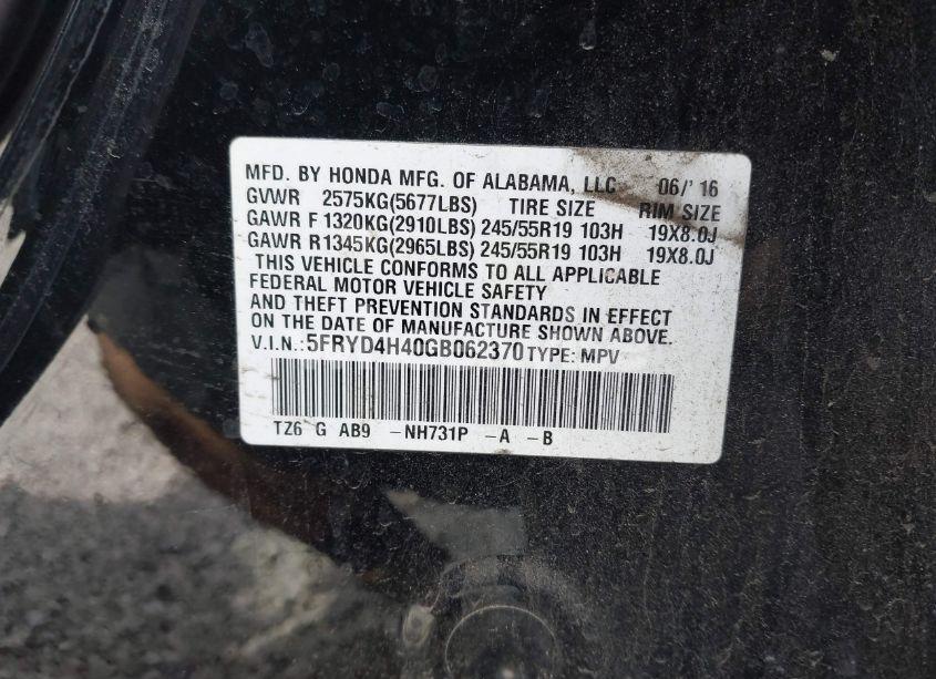 Photo 9 of 2016 Acura Mdx TECHNOLOGY ACURAWATCH PLUS PACKAGES/TECHNOLOGY PACKAGE (VIN 5FRYD4H40GB062370)