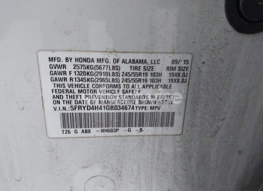 Photo 9 of 2016 Acura Mdx TECHNOLOGY ACURAWATCH PLUS PACKAGES/TECHNOLOGY PACKAGE (VIN 5FRYD4H41GB034674)