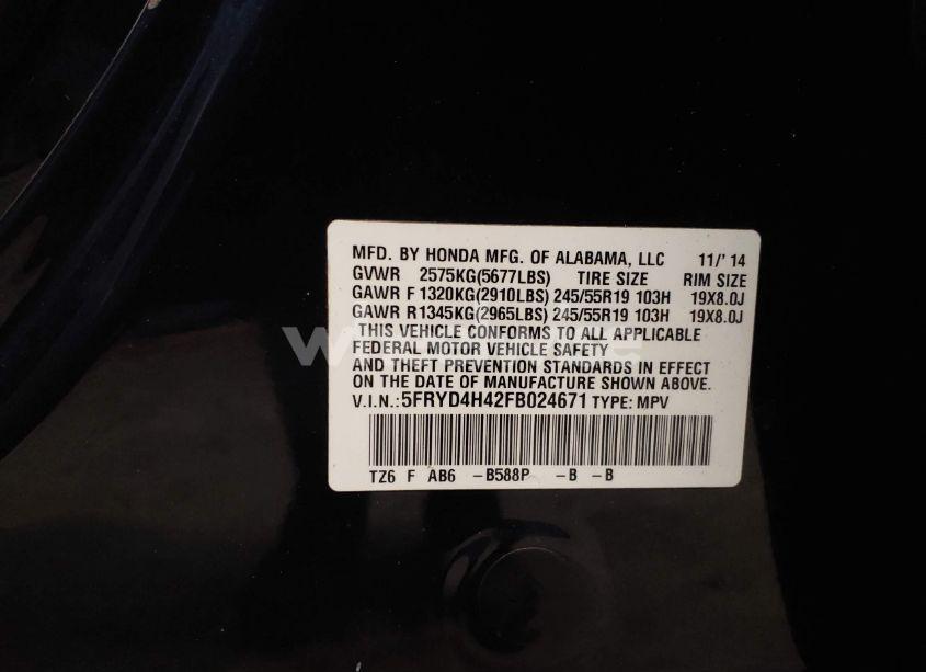 Photo 9 of 2015 Acura Mdx TECHNOLOGY PACKAGE (VIN 5FRYD4H42FB024671)