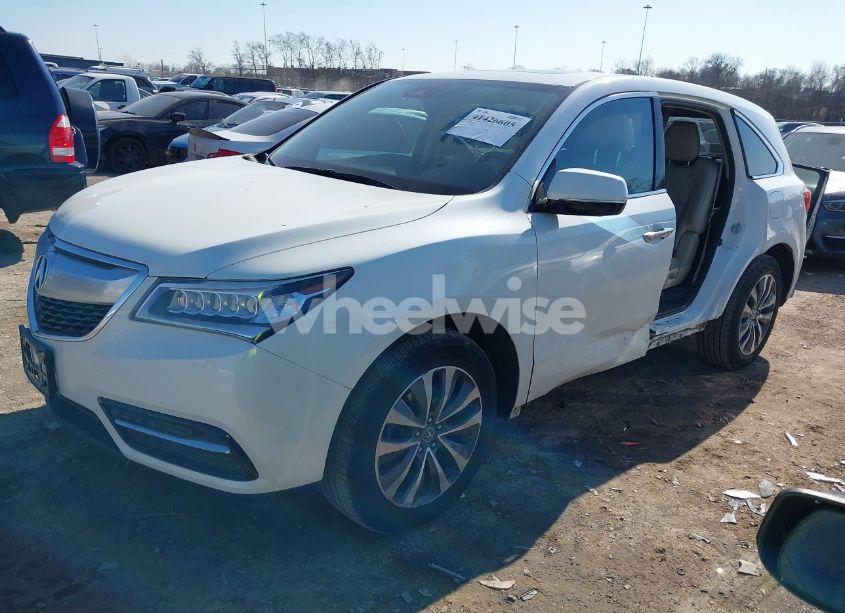 Photo 2 of 2016 Acura Mdx TECHNOLOGY ACURAWATCH PLUS PACKAGES/TECHNOLOGY PACKAGE (VIN 5FRYD4H42GB062094)