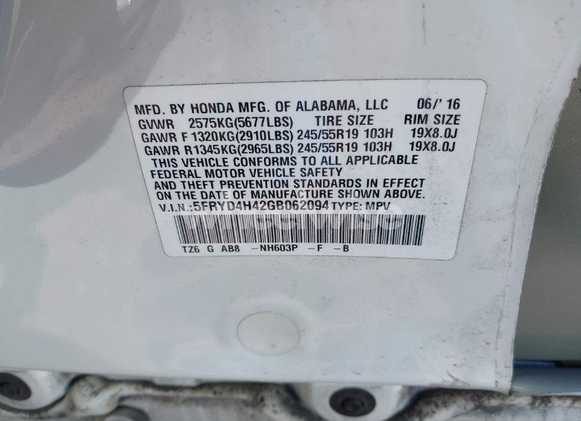 Photo 9 of 2016 Acura Mdx TECHNOLOGY ACURAWATCH PLUS PACKAGES/TECHNOLOGY PACKAGE (VIN 5FRYD4H42GB062094)