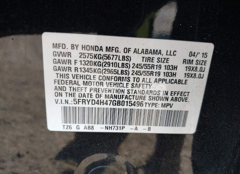 Photo 9 of 2016 Acura Mdx TECHNOLOGY ACURAWATCH PLUS PACKAGES/TECHNOLOGY PACKAGE (VIN 5FRYD4H47GB015496)