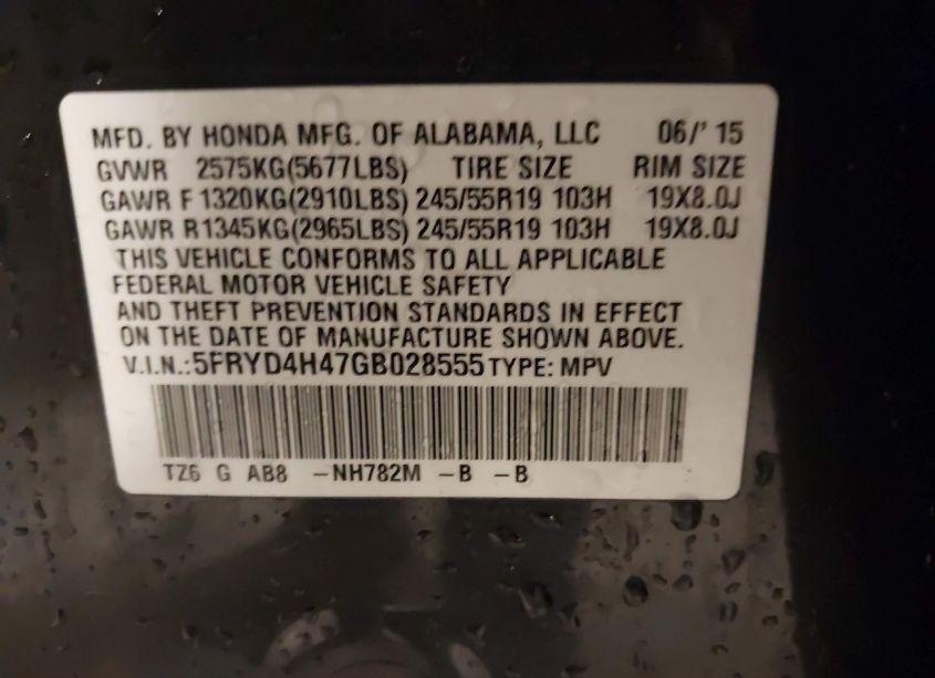 Photo 9 of 2016 Acura Mdx TECHNOLOGY ACURAWATCH PLUS PACKAGES/TECHNOLOGY PACKAGE (VIN 5FRYD4H47GB028555)