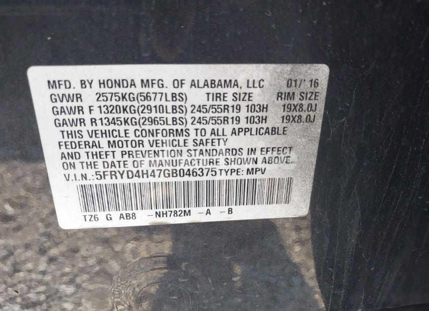 Photo 9 of 2016 Acura Mdx TECHNOLOGY ACURAWATCH PLUS PACKAGES/TECHNOLOGY PACKAGE (VIN 5FRYD4H47GB046375)