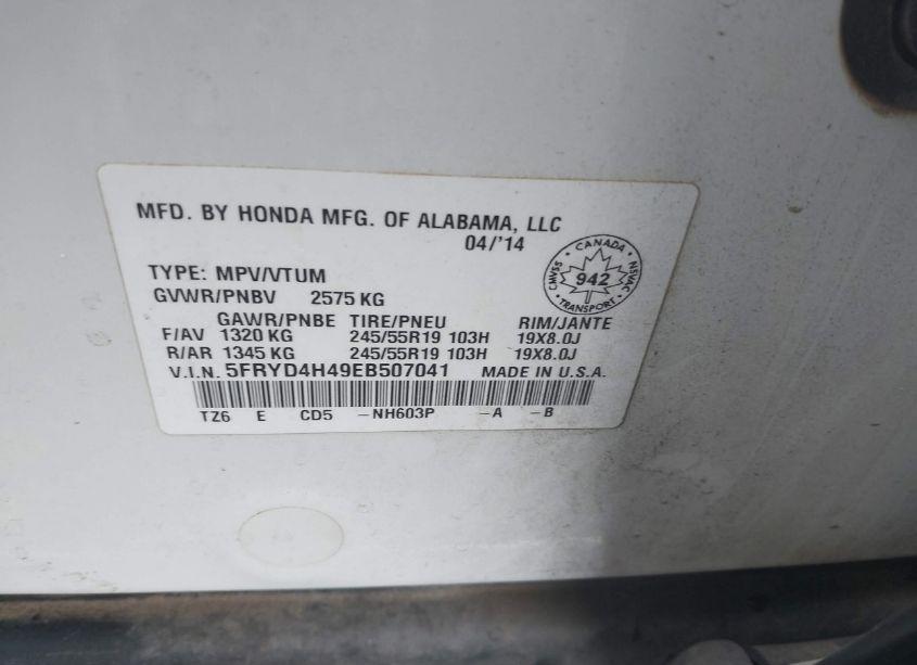 Photo 9 of 2014 Acura Mdx TECHNOLOGY PACKAGE (VIN 5FRYD4H49EB507041)