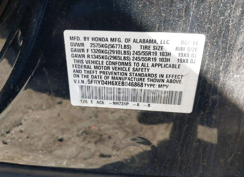 Photo 9 of 2014 Acura Mdx TECHNOLOGY PKG W/ENTERTAINMENT PKG (VIN 5FRYD4H6XEB046868)