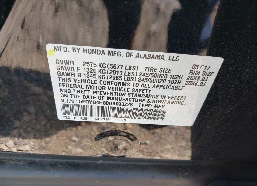 Photo 9 of 2017 Acura Mdx ADVANCE PACKAGE (VIN 5FRYD4H80HB033228)