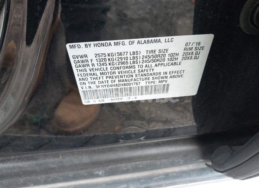 Photo 9 of 2017 Acura Mdx ADVANCE PACKAGE (VIN 5FRYD4H82HB001767)