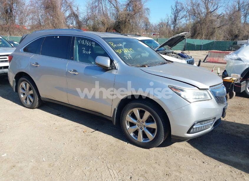 2014 Acura Mdx ADVANCE PKG W/ENTERTAINMENT PKG (VIN 5FRYD4H87EB038972) main photo