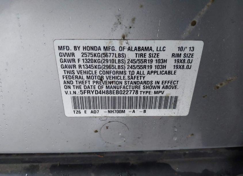 Photo 9 of 2014 Acura Mdx ADVANCE PKG W/ENTERTAINMENT PKG (VIN 5FRYD4H88EB022778)