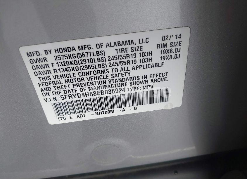 Photo 9 of 2014 Acura Mdx ADVANCE PKG W/ENTERTAINMENT PKG (VIN 5FRYD4H88EB036924)