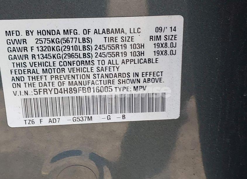 Photo 9 of 2015 Acura Mdx ADVANCE PKG W/ENTERTAINMENT PKG (VIN 5FRYD4H89FB016005)