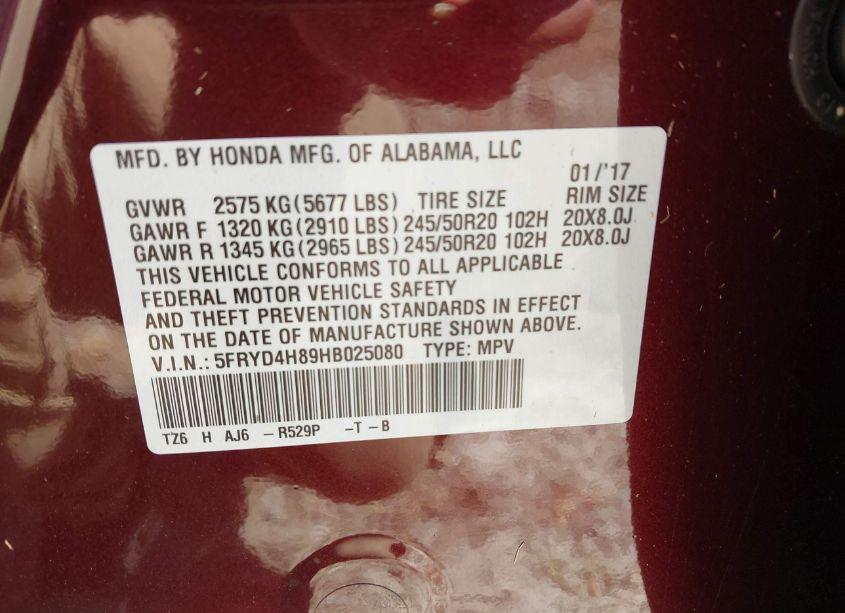 Photo 9 of 2017 Acura Mdx ADVANCE PACKAGE (VIN 5FRYD4H89HB025080)