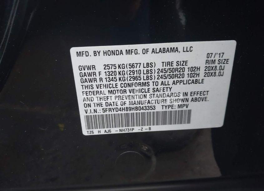 Photo 9 of 2017 Acura Mdx ADVANCE PACKAGE (VIN 5FRYD4H89HB043353)