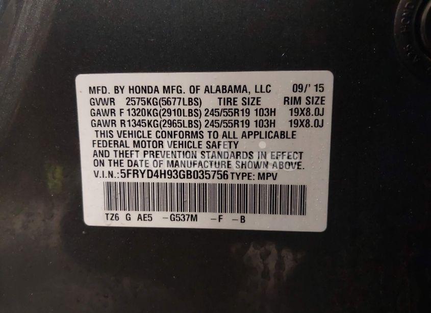 Photo 9 of 2016 Acura Mdx ADVANCE ENTERTAINMENT PACKAGES/ADVANCE PACKAGE (VIN 5FRYD4H93GB035756)