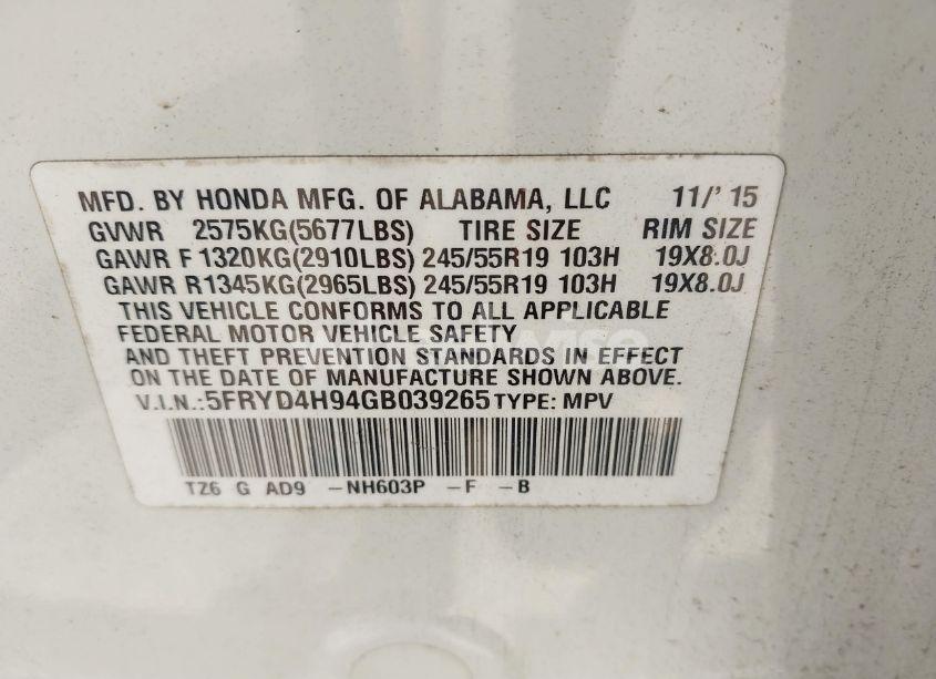 Photo 9 of 2016 Acura Mdx ADVANCE ENTERTAINMENT PACKAGES/ADVANCE PACKAGE (VIN 5FRYD4H94GB039265)