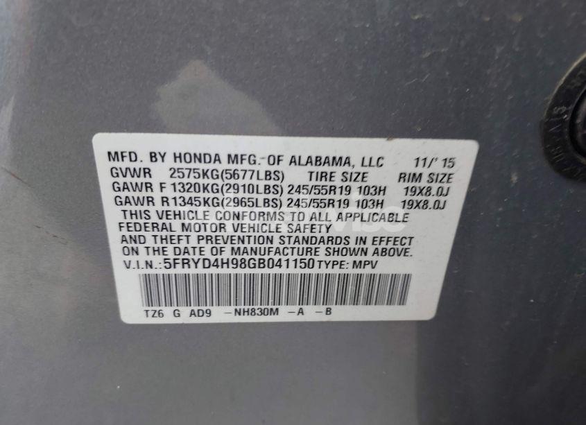 Photo 9 of 2016 Acura Mdx ADVANCE ENTERTAINMENT PACKAGES/ADVANCE PACKAGE (VIN 5FRYD4H98GB041150)