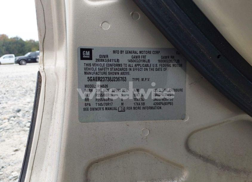 Photo 9 of 2008 Buick Enclave CXL (VIN 5GAER23738J236763)