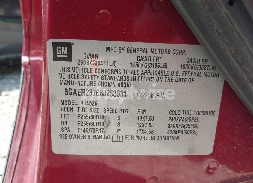 Photo 9 of 2008 Buick Enclave CXL (VIN 5GAER23768J253931)