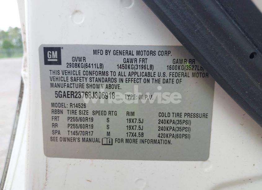 Photo 9 of 2008 Buick Enclave CXL (VIN 5GAER23768J306918)