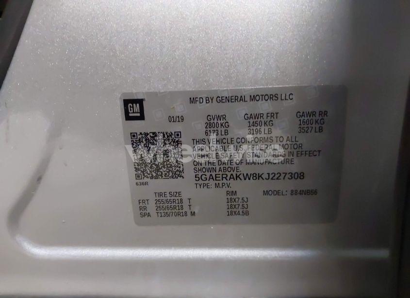 Photo 9 of 2019 Buick Enclave FWD PREFERRED (VIN 5GAERAKW8KJ227308)