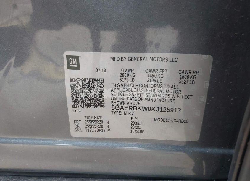 Photo 9 of 2019 Buick Enclave FWD ESSENCE (VIN 5GAERBKW0KJ125913)