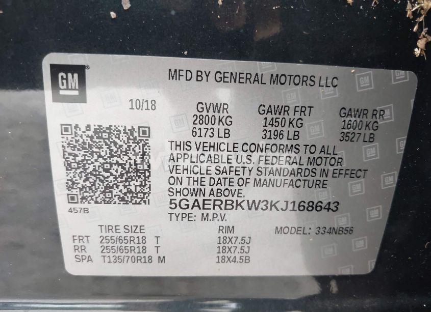 Photo 9 of 2019 Buick Enclave FWD ESSENCE (VIN 5GAERBKW3KJ168643)