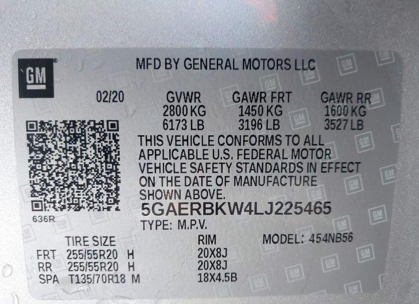 Photo 9 of 2020 Buick Enclave FWD ESSENCE (VIN 5GAERBKW4LJ225465)