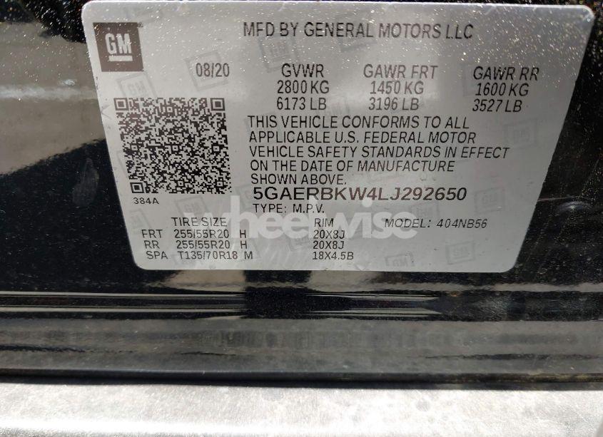 Photo 9 of 2020 Buick Enclave FWD ESSENCE (VIN 5GAERBKW4LJ292650)