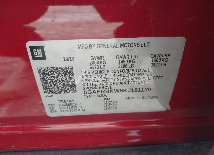 Photo 9 of 2019 Buick Enclave FWD ESSENCE (VIN 5GAERBKW6KJ181130)