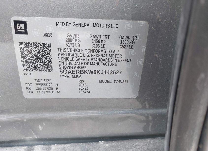 Photo 9 of 2019 Buick Enclave FWD ESSENCE (VIN 5GAERBKW8KJ143527)