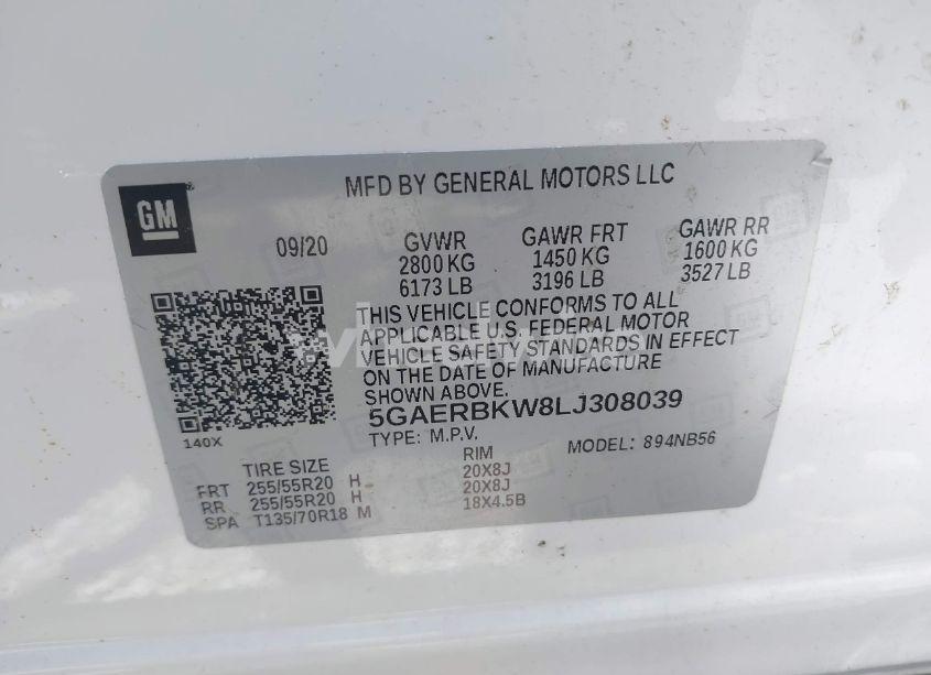 Photo 9 of 2020 Buick Enclave FWD ESSENCE (VIN 5GAERBKW8LJ308039)